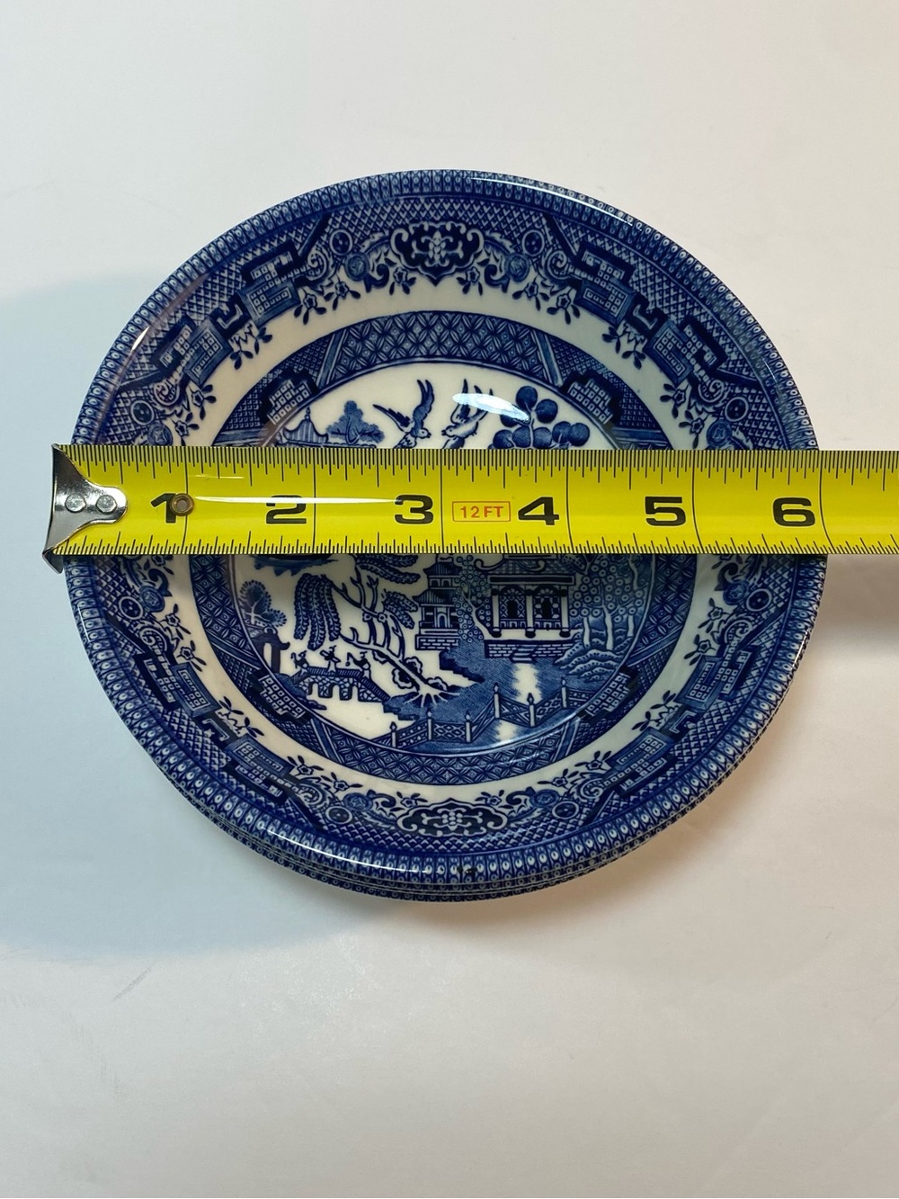 Vintage Churchill Blue Willow Set of 4 Soup Cereal Dessert Bowls England 6” - Picture 3 of 7